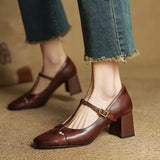 Alysa Genuine Leather Heels