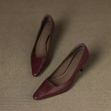 Zala Genuine Leather Heels