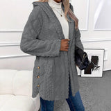 Alice | Fuzzy Fleece Button Down Cardigan