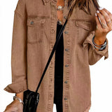 Women’s Oversized Distressed Trucker Jacket