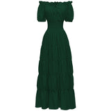 AIZA™ – Classic Corset Long Retro Maxi Dress