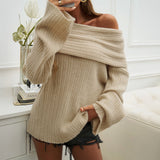 FIORA™ - Comfy Off-Shoulder Long Sleeve Sweater