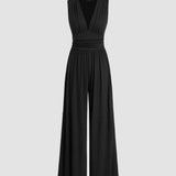 Charity | Elegant Sleeveless Wide-Leg Jumpsuit