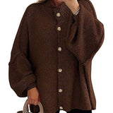 NOFIA™ - Cozy Button Down Long Sleeve Chunky Jacket