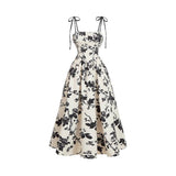 DAHLIANA™ - Elegant Summer Floral Tie-Shoulder Sundress