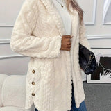 Alice | Fuzzy Fleece Button Down Cardigan
