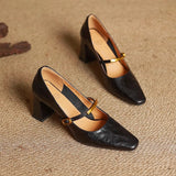 Maela Genuine Leather Heels