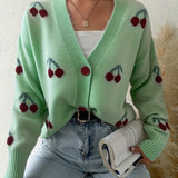 RAINA™ - Chic Button Front Long Sleeve Cardigan
