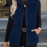 GRACE™ - Warm Ribbed Fleece Vest with Zipper Pocket for Fall & Winter