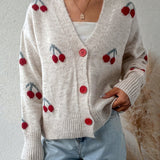 RAINA™ - Chic Button Front Long Sleeve Cardigan