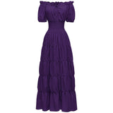 AIZA™ – Classic Corset Long Retro Maxi Dress