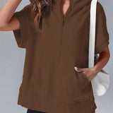 HISPER™ - Relaxed Oversized Half-Zip Summer Hoodie