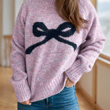 CORA™ - Elegant Bow Knit Sweater for Autumn & Winter Autumn