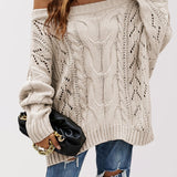 LENNY™ - Chic Off Shoulder Long Sleeve Sweater