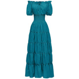 AIZA™ – Classic Corset Long Retro Maxi Dress