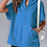 HISPER™ - Relaxed Oversized Half-Zip Summer Hoodie
