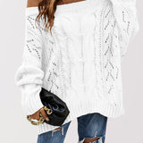 LENNY™ - Chic Off Shoulder Long Sleeve Sweater