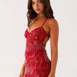 LIMA™ - Casual Sleeveless Deep V-Neck Mini Cami Dress