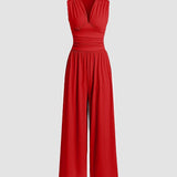 Charity | Elegant Sleeveless Wide-Leg Jumpsuit