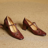 Alysa Genuine Leather Heels