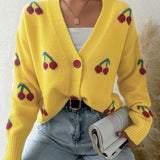 RAINA™ - Chic Button Front Long Sleeve Cardigan