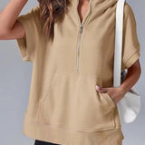 HISPER™ - Relaxed Oversized Half-Zip Summer Hoodie