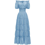 AIZA™ – Classic Corset Long Retro Maxi Dress