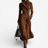 Women’s Double-Breasted Belted Longline Trench Coat