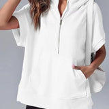 HISPER™ - Relaxed Oversized Half-Zip Summer Hoodie