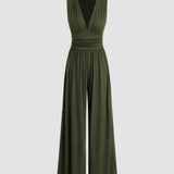 Charity | Elegant Sleeveless Wide-Leg Jumpsuit