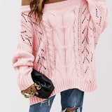 LENNY™ - Chic Off Shoulder Long Sleeve Sweater