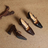 Maela Genuine Leather Heels