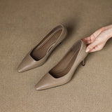 Zala Genuine Leather Heels