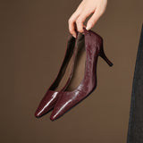 Zala Genuine Leather Heels