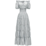 AIZA™ – Classic Corset Long Retro Maxi Dress