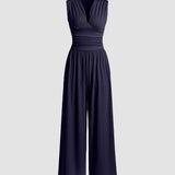 Charity | Elegant Sleeveless Wide-Leg Jumpsuit