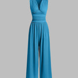 Charity | Elegant Sleeveless Wide-Leg Jumpsuit