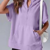 HISPER™ - Relaxed Oversized Half-Zip Summer Hoodie