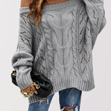 LENNY™ - Chic Off Shoulder Long Sleeve Sweater