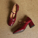 Alysa Genuine Leather Heels