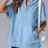 HISPER™ - Relaxed Oversized Half-Zip Summer Hoodie