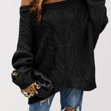 LENNY™ - Chic Off Shoulder Long Sleeve Sweater
