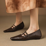 Ceyla | Brogued Double-Strap Mary Jane Flat