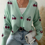 RAINA™ - Chic Button Front Long Sleeve Cardigan