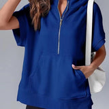 HISPER™ - Relaxed Oversized Half-Zip Summer Hoodie