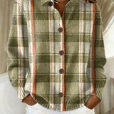 Hazel | Olive Plaid Button Cardigan