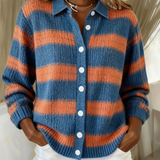 Sarah | Plaid Knitted Cardigan