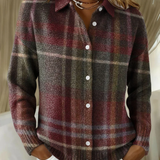 Eleanor | Classic Plaid Knit Cardigan