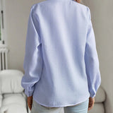 Women’s Polo Collar Button Down Blouse