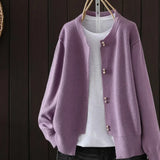 ELARA | PEARL-BUTTON CARDIGAN